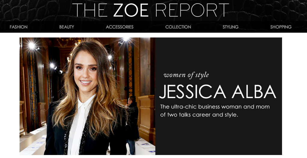homepage view of the zoe report
