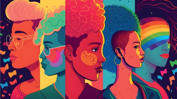 modern and colorful design of diverse faces