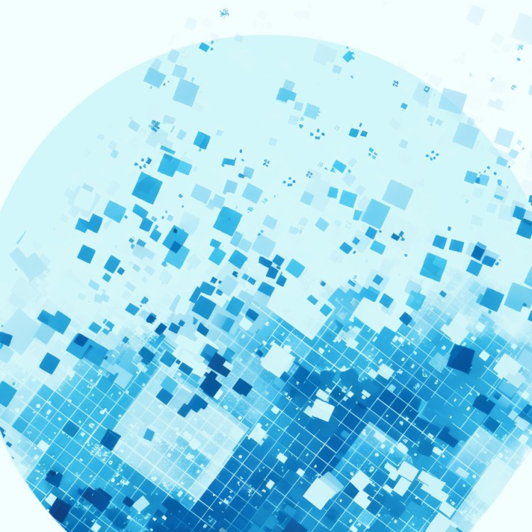 An abstract illustration evocative of computer pixels.